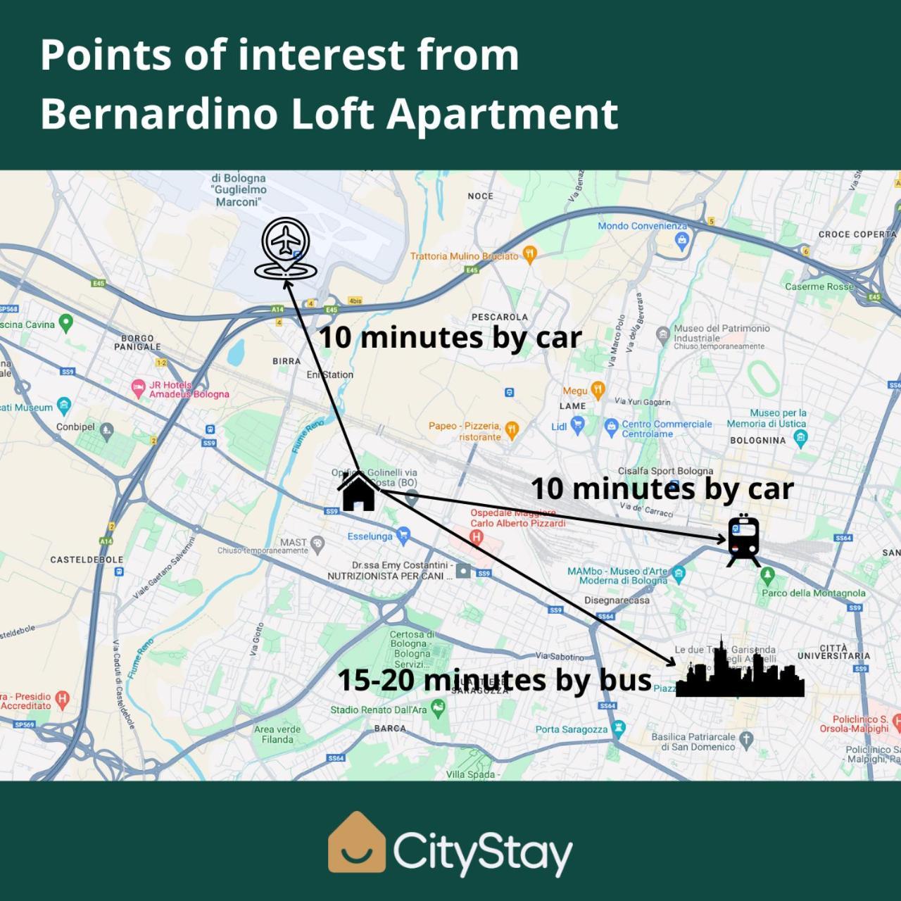 Citystay I Bernardino Loft Apartment 博洛尼亚 外观 照片